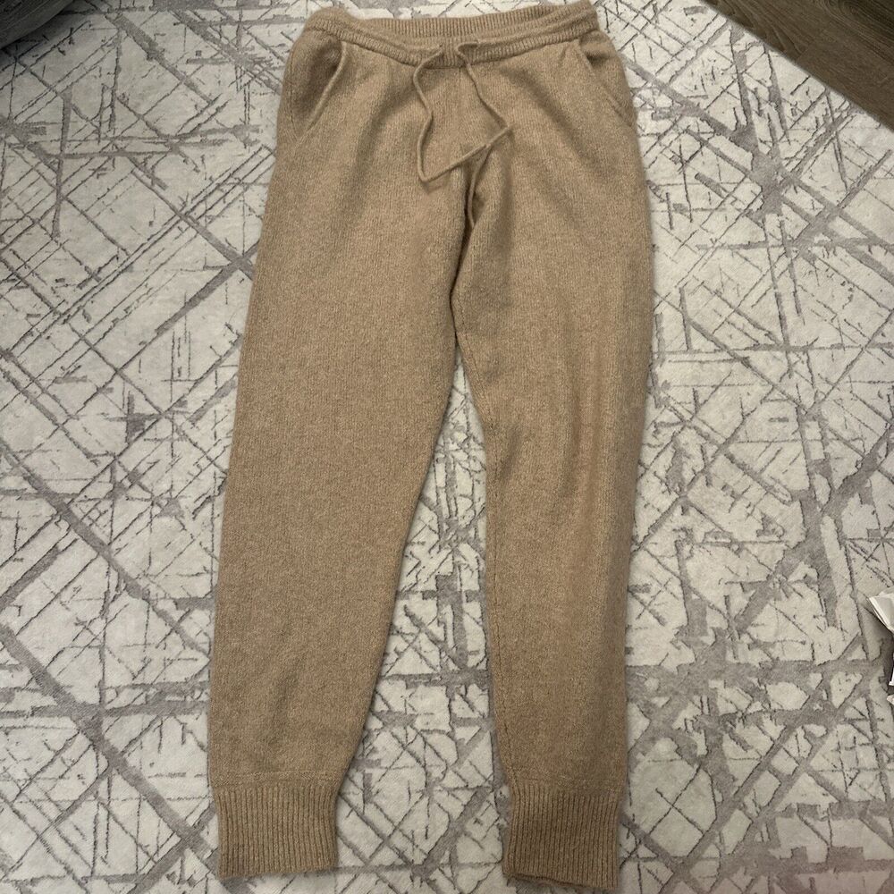 Theory Relaxed Track Pants in Tan Size‎ Small Alpaca Moreno Wool Blend